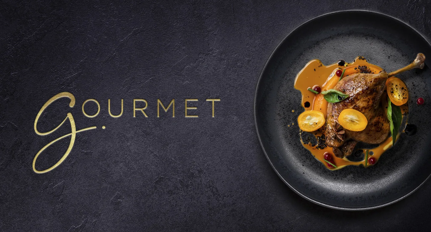 Gourmet brand identity and food photography